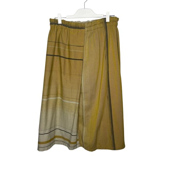 Tamaki Niime Skirt Short OS Powan Yellow Midi Japanese Artisanal Contemporary - Picture 2 of 7
